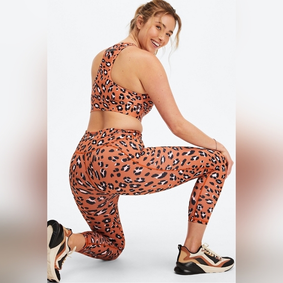 Fabletics Pants - Fabletics Define PowerHold High-Waisted 7/8 Leopard Print Leggings Size 3X